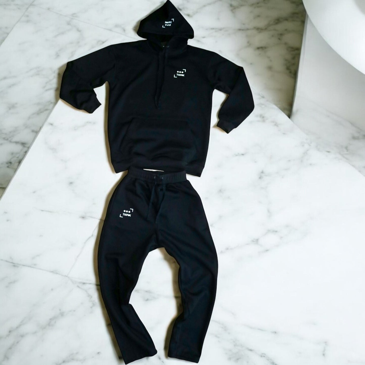 Heavyweight Oversized Tracksuit In Black