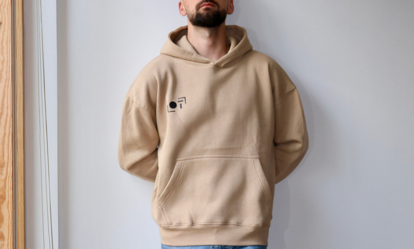 Oversized Hoodie In Beige