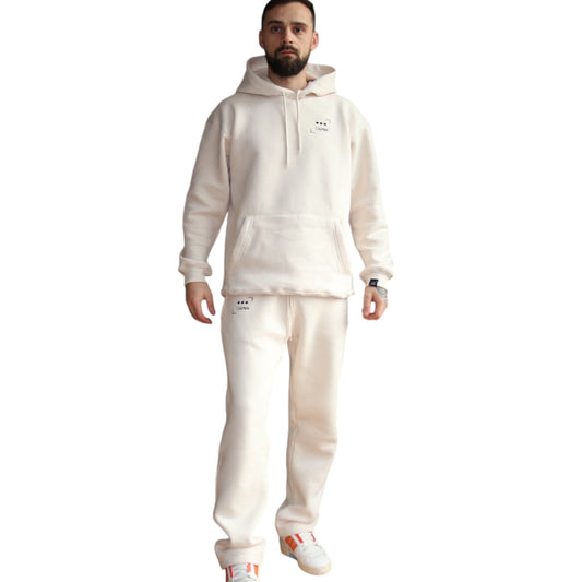 Heavyweight Oversized Tracksuit In Beige