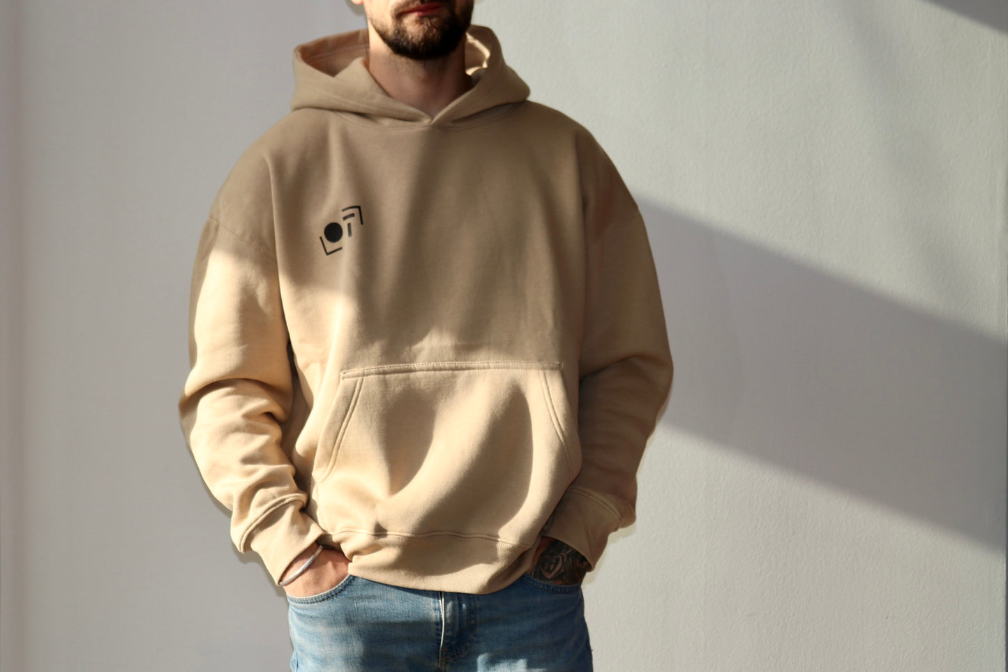 Oversized Hoodie In Beige