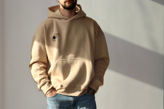 Oversized Hoodie In Beige