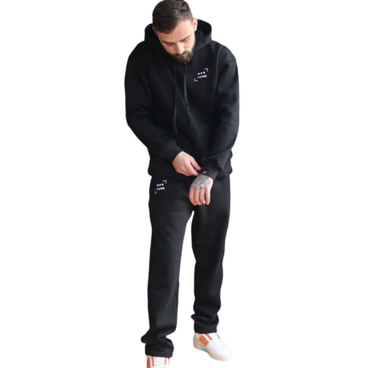 Heavyweight Oversized Tracksuit In Black