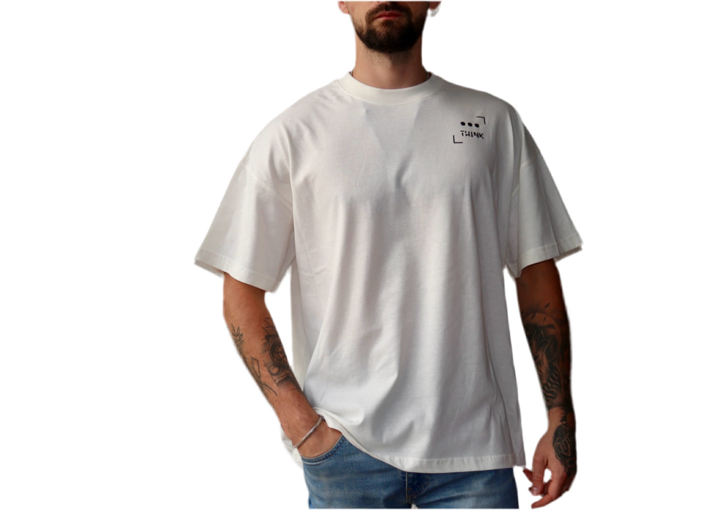 Oversized T-shirt in Off-White