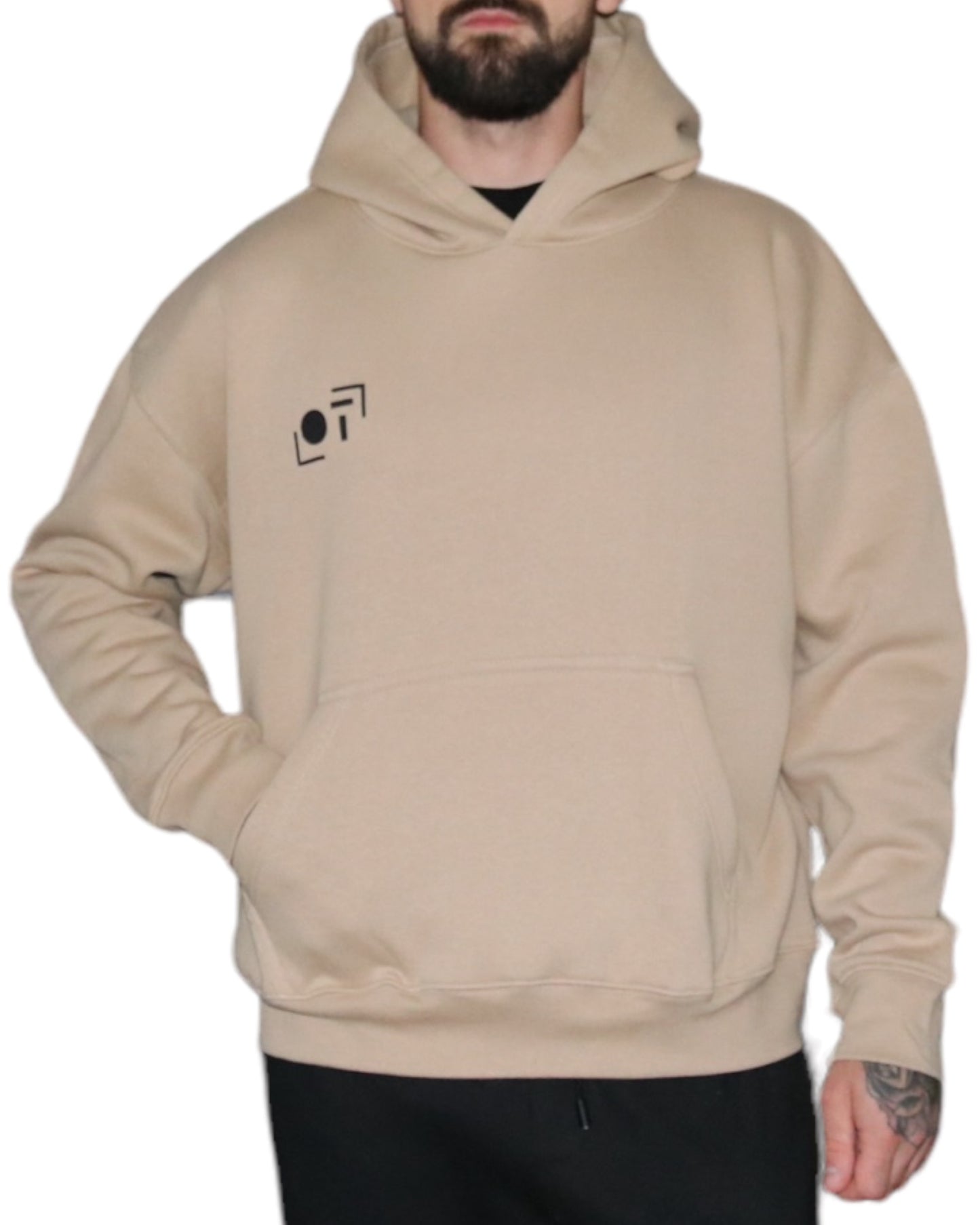 Oversized Hoodie In Beige